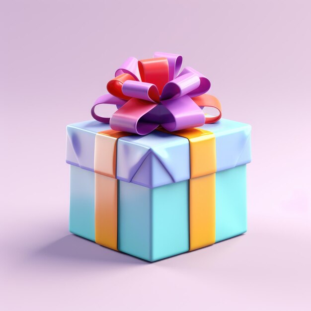 colorful gift box on isolated background