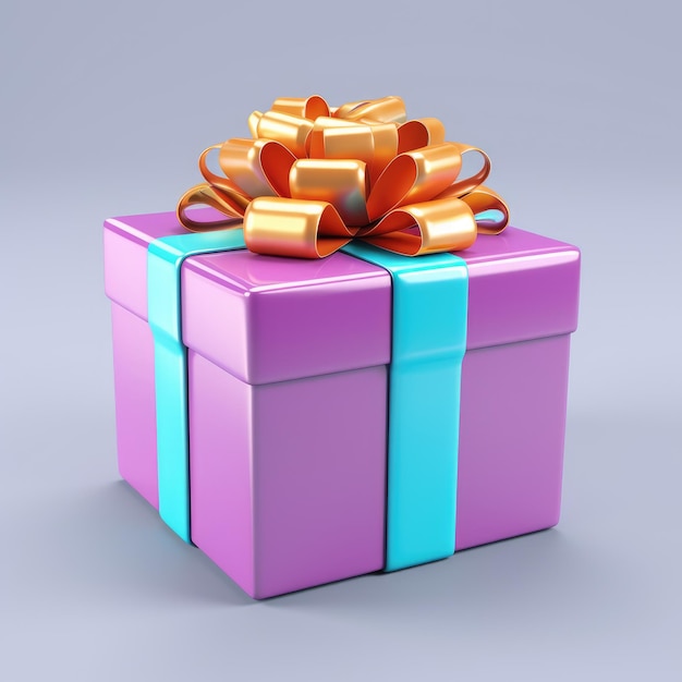 colorful gift box on isolated background
