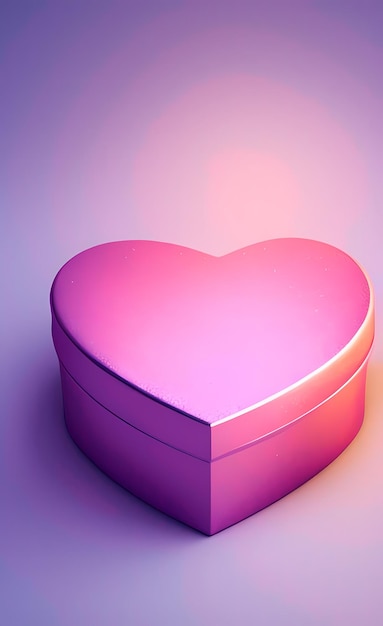 красочная подарочная коробка Love Valentine от генеративного AI, AI Generated