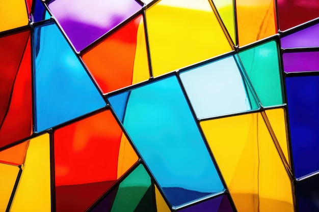 A colorful glass mosaic