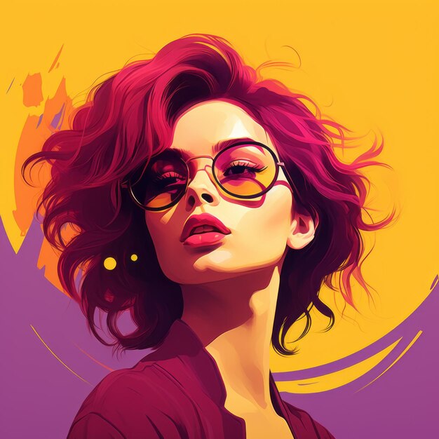 Colorful Glasses A Vibrant Pop Art Illustration By Artgerm