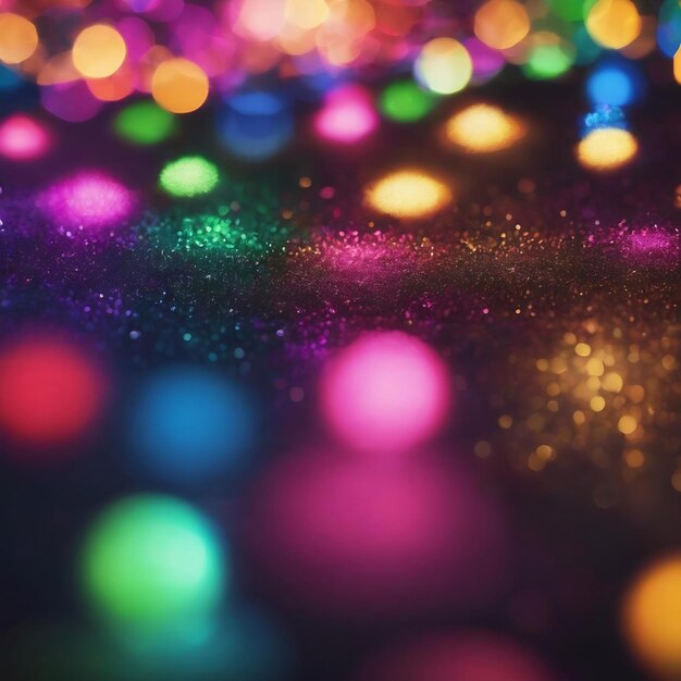 Colorful glitter lights background defocused bokeh lights texture blurred boke light background abst