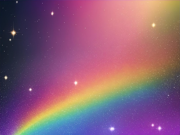 色とりどりの輝く虹の背景