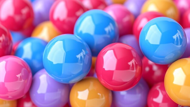 Colorful glossy balls background