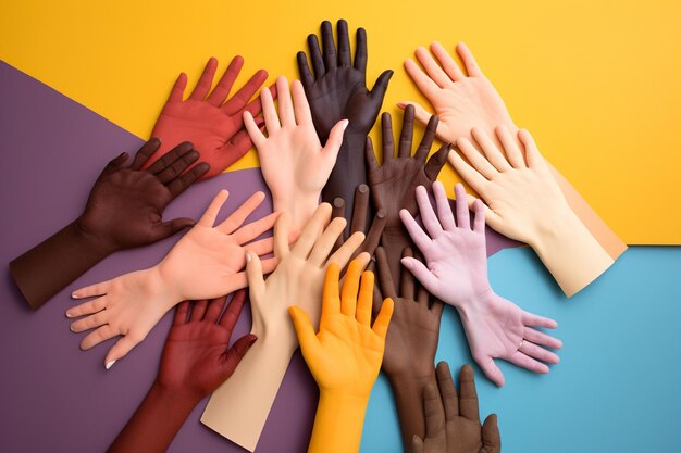 colorful gloves on a beautiful background