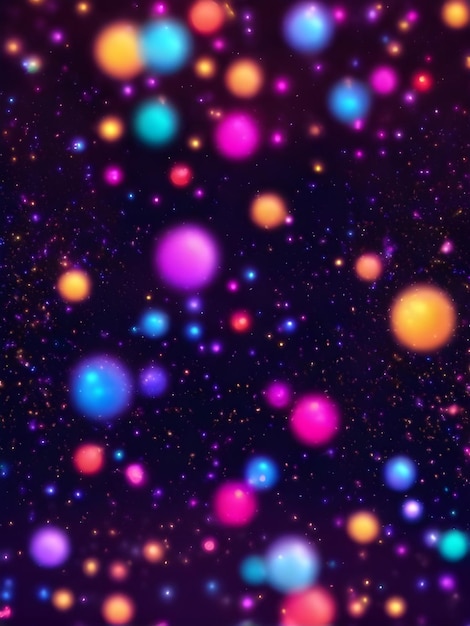 Colorful glowing particle light background