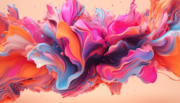 Colorful gradation with fluid waves Abstract background