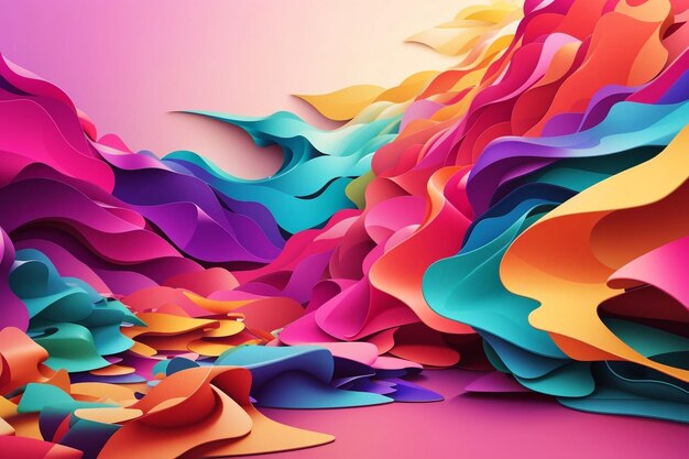 Colorful gradient abstract colorful shapes background