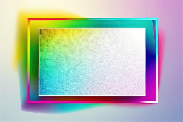 Colorful gradient frame background copy space Rainbow gradient layout mockup generative ai design