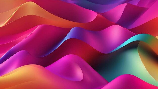 Photo colorful gradient prism vibrant background curves background 3d spline texture gradient background