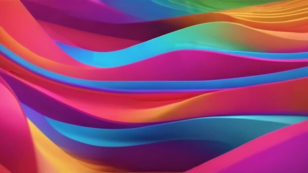 Photo colorful gradient prism vibrant background curves background 3d spline texture gradient background