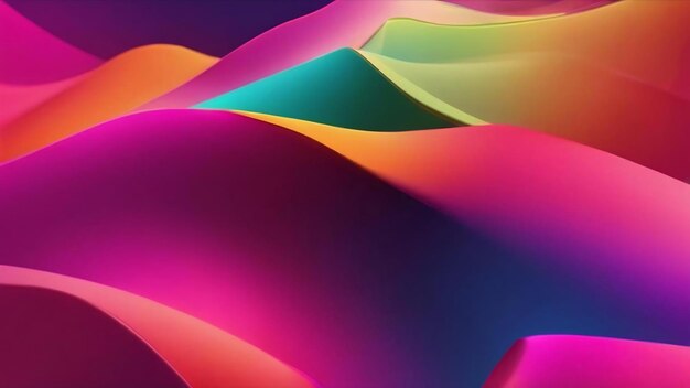 Colorful gradient prism vibrant background curves background 3d spline texture gradient background