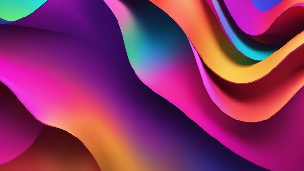 Colorful gradient prism vibrant background curves background 3d spline texture gradient background