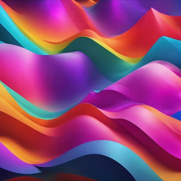 Colorful gradient prism vibrant background curves background 3d spline texture gradient background