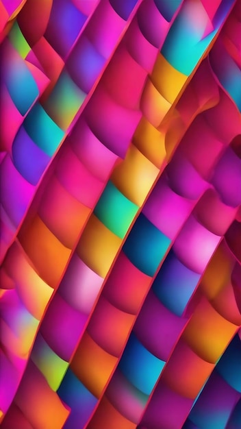 Foto prisma gradiente colorato corbe di sfondo vibranti sfondo 3d spline consistenza sfondo gradiente