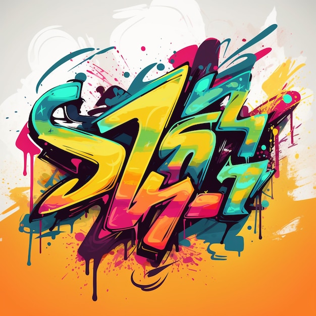 A colorful graffiti drawing of the word s15.