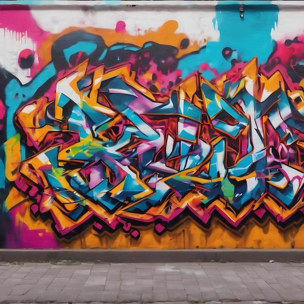 Colorful graffiti on a white background