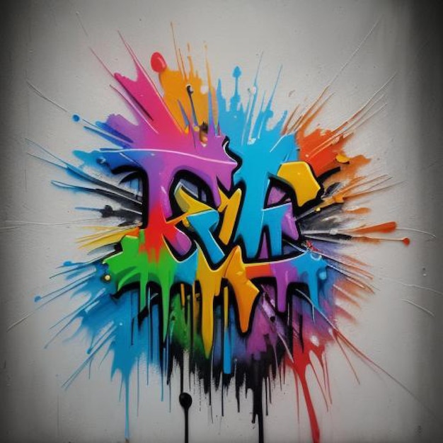 Colorful graffitistyle painting