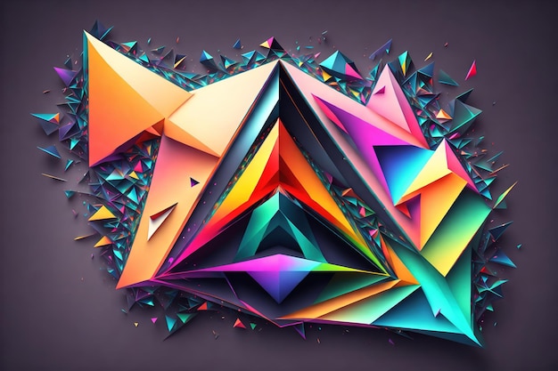 A colorful graphic of a triangle with the word pyramid on it.
