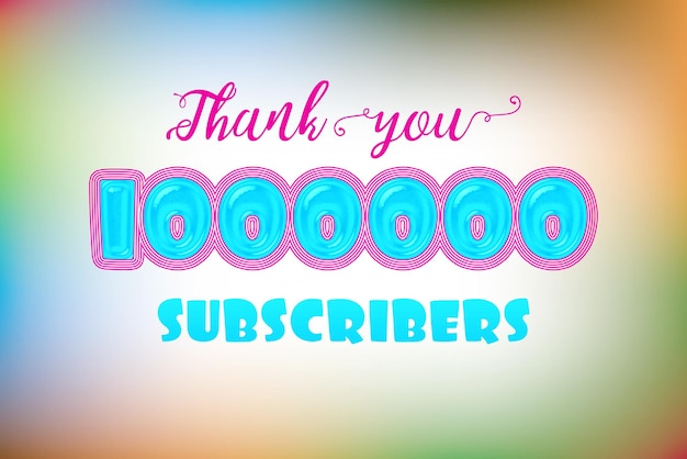 Photo a colorful graphic with the words thank you 1000 subscribers.