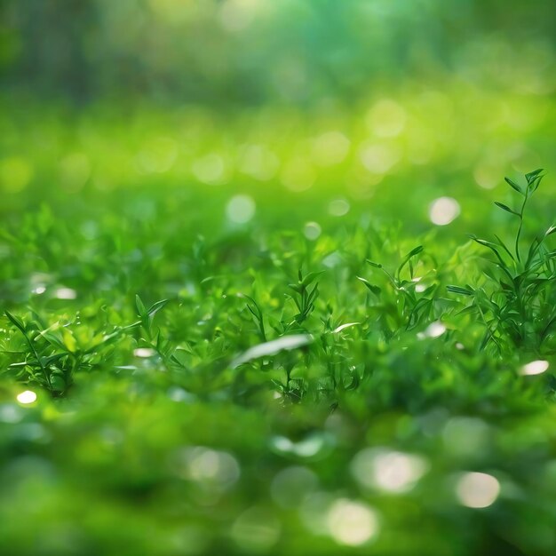 Colorful green natural blurred background with bokeh effectcreative natural layout