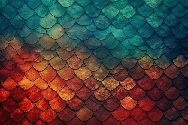 Colorful grunge roof tiles pattern Abstract grunge texture