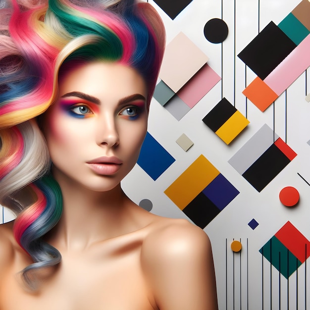 colorful hairstyle