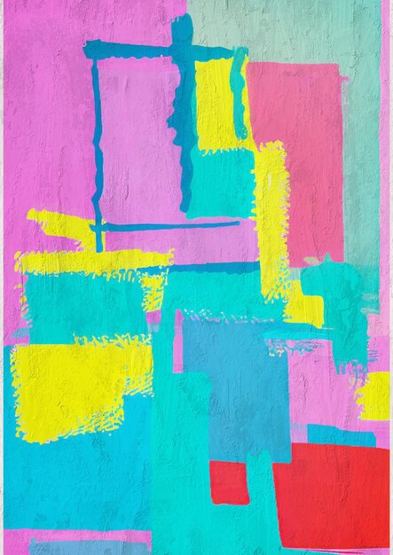 Colorful Hand Painted Abstract Expressionism Background