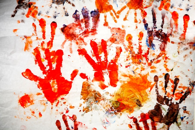 colorful handprint background