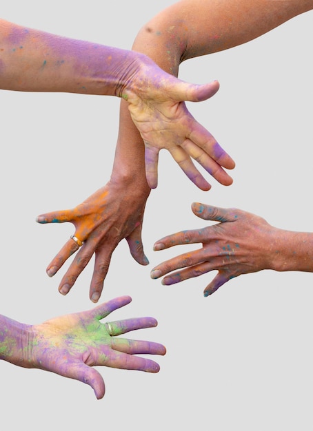 Photo colorful hands