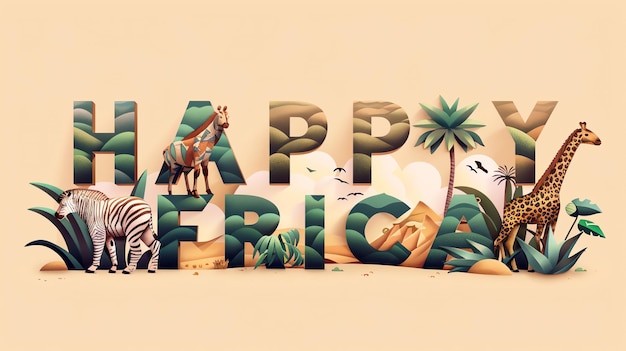 Foto coloroso post sui social media per i momenti di twitter di happy africa day