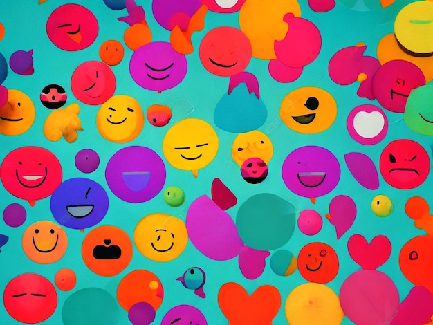 colorful happy emoji