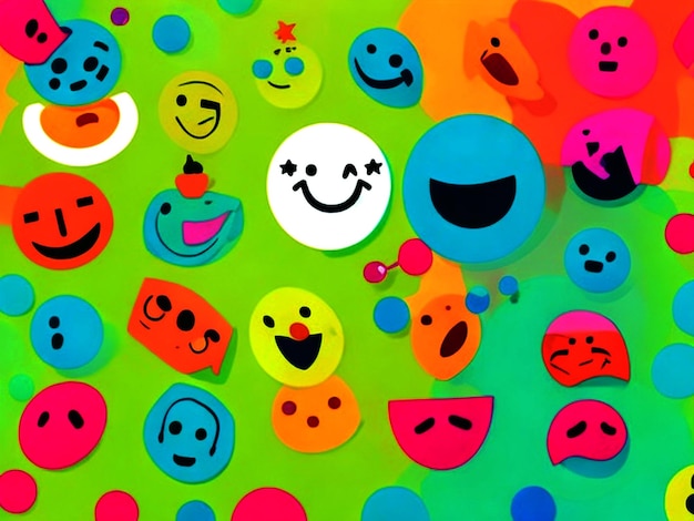 colorful happy emoji