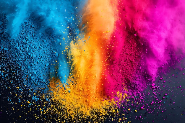 Photo colorful happy holi background design