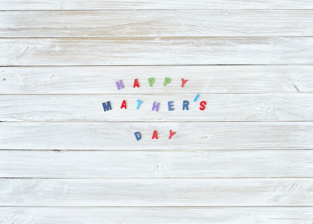Photo colorful happy mathers day sign 