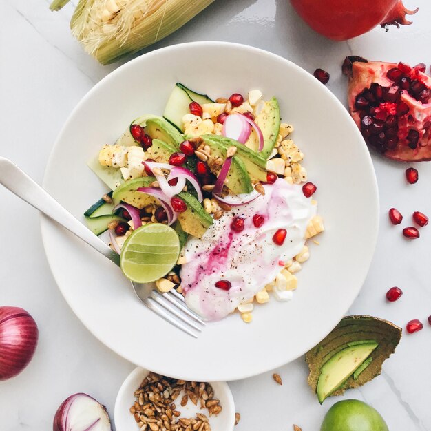 Colorful healthy salad