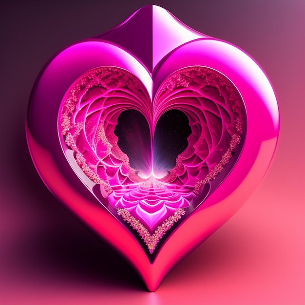 A colorful heart shaped object AI Generative Illustration