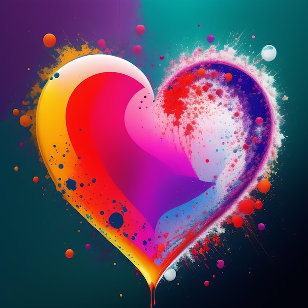 A colorful heart shaped object AI Generative Illustration