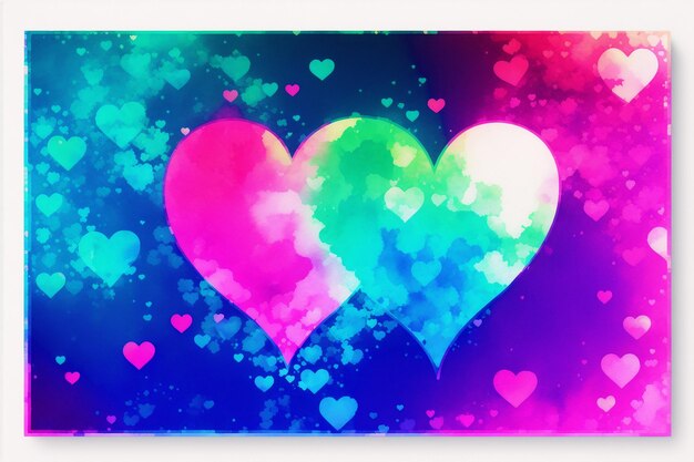 A colorful heart with the word love on it