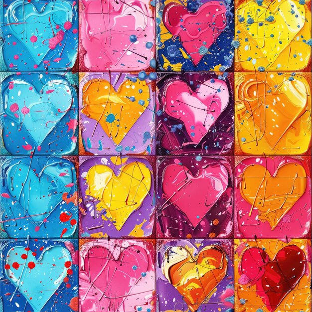 a colorful heart with the words quot heart quot on it