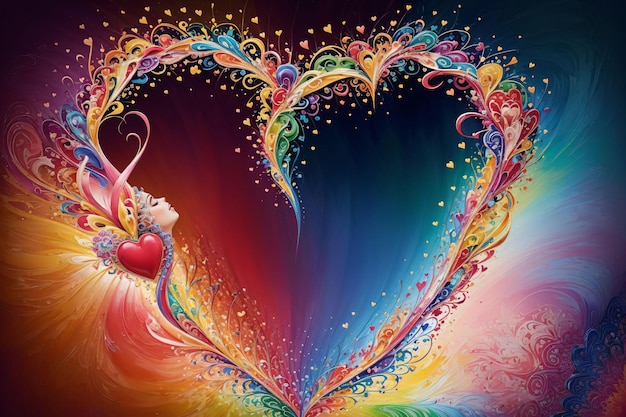 Photo colorful heart