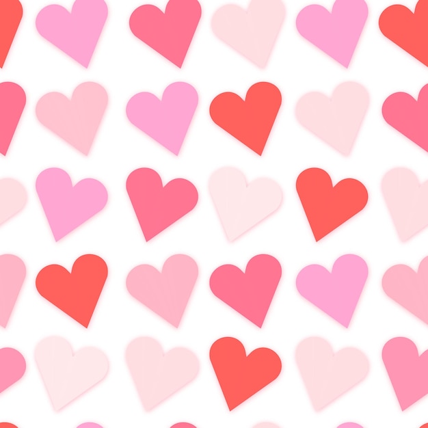 colorful hearts seamless pattern stickers png love theme transparent design