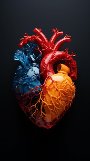 Красочные сердечки из пластика, созданные искусственным интеллектом