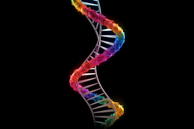 Colorful helix human DNA structure