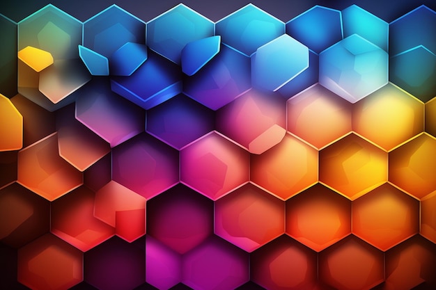 Colorful hexagons wallpapers that are free to download