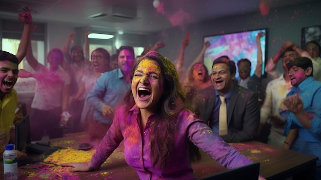 invitation for holi celebration in office