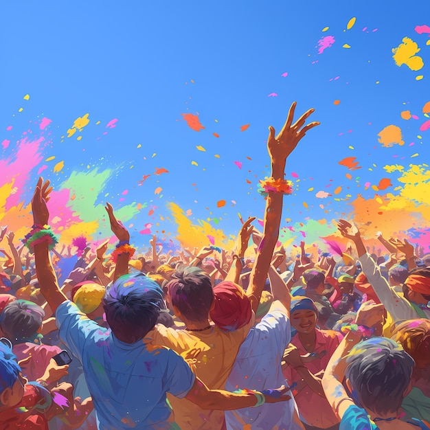 Colorful Holi Festival Celebration