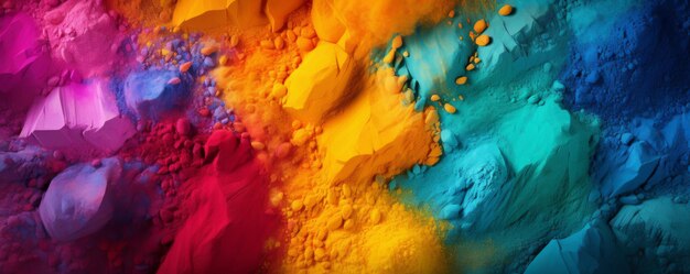 Photo colorful holi powder background holiday of bright colors indian tradition