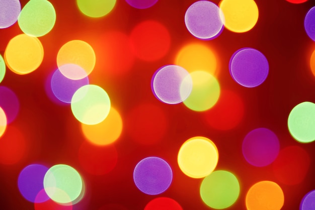 Colorful holiday bokeh blur light. Abstract Christmas or New Year background.