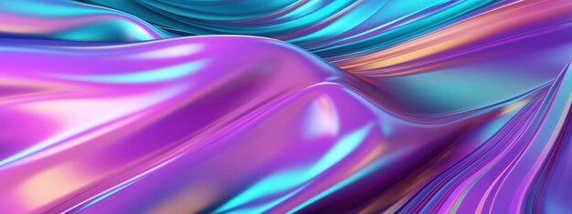 Colorful holographic fabric in motion captured in a 3d abstract visualization ai generative